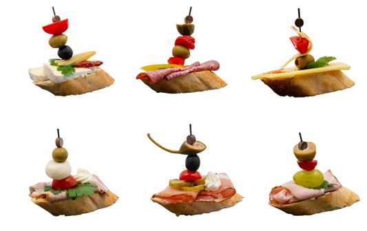 Canapé Box rustikal für ca. 10 Personen